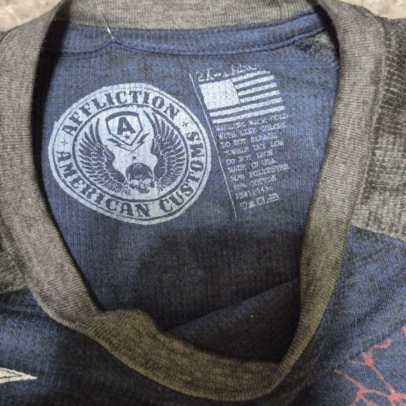 Affliction American Customs Men 2X Muscle Tee Fast Times L/S Streetwear T-Shirt - Picture 6 of 7